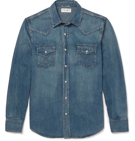 buy ysl shirts online|ysl denim shirt.